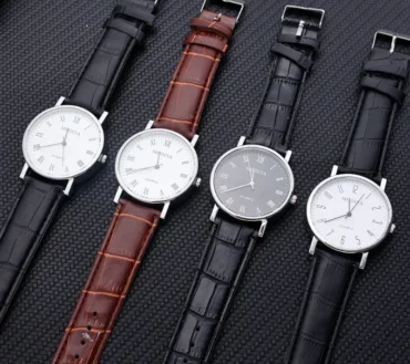 Men's Watches Business Wrist Watch Luxury Leather Strap Analog Watches Quartz Wristwatches Clock Men Women Casual Simple Watch