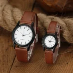 New Couples Watches Leather Strap Minimalist Fashion Quartz Wristwatches Multiple Colors for Loved Ones Gift Parejas Montre