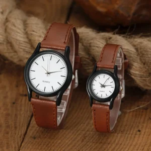 New Couples Watches Leather Strap Minimalist Fashion Quartz Wristwatches Multiple Colors for Loved Ones Gift Parejas Montre
