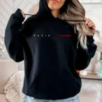 Paris Letter Womens Sweatshirts Printed Home Casual Hoodies Sports Pullover Tops Daily High Quality Woman Clothing Autumn Winter