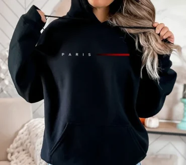 Paris Letter Womens Sweatshirts Printed Home Casual Hoodies Sports Pullover Tops Daily High Quality Woman Clothing Autumn Winter