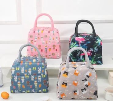 Cartoon Lunch Bag Portable Insulated Thermal Heat Children's Bento Bag Picnic Tote Kid School Lunch Box Bags Cooler Ice Pack New