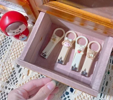 Cute Cartoon Bear Bunny Nail Clippers Anti Splash Nail Trimmer Baby Nail Care Accessories Manicure Tools