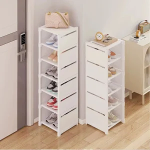 Stackable shoe rack, storage rack, non-woven fabric, space saving entrance, shoe rack, storage rack, household items