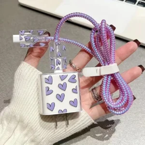 Good Luck Love Charging Data Cable Protector For iPhone 18/20w Charger Protective Cover Winder Accessories