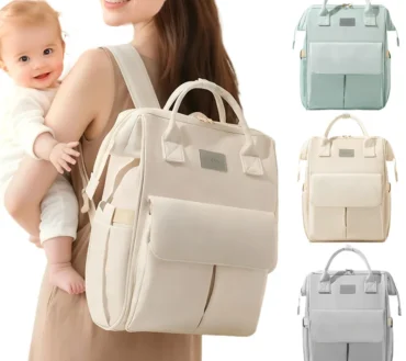 Baby Diaper Bag with 2pcs Stroller Hooks Large Mummy Bag Backpack Waterproof Outdoor Travel Mommy Maternity Bag for Baby Stuff