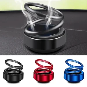 Solar Auto Aromatherapy Rotating Car Air Fresheners Car Decorations Aroma Double Ring Vehicle Diffuser Car Accessories Interior