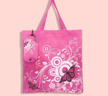 Folding Tote Shopping Bag Women Men Casual Eco Reusable Flower Butterfly Pouch Grocery Shoulder Bags Travel Handbag shopper bags