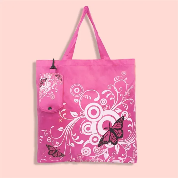 Folding Tote Shopping Bag Women Men Casual Eco Reusable Flower Butterfly Pouch Grocery Shoulder Bags Travel Handbag shopper bags
