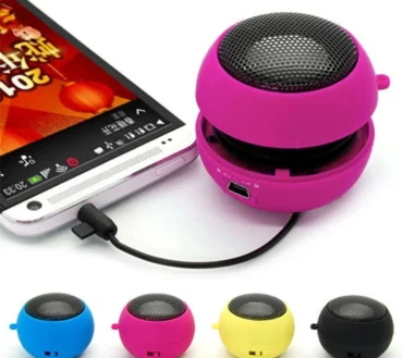 3.5mm Jack Mini Speakers Music Player Stereo Hamburg Type Telescopic Plug-in Audio Speaker Amplifier External Wired Speakers