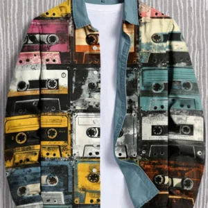 New Men's Long Sleeve 3D Flower Printed Shirt Fashion Casual Outdoor Holiday Daily Spring Autumn Chinese Flap Shirt