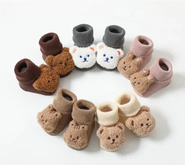 Infant Newborn Baby Girls Boys Socks Cartoon Plush Thick Warm Floor Socks Baby Leggings