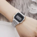 Steel Strap Watches Women Watch Men Business Clock Multifunction LED Digtal Sports Electronic Digital Present Gift Male