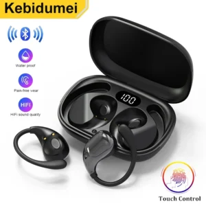 Bluetooth 5.4 TWS Wireless Earphones HiFi Stereo Waterproof Headsets Ear Hook Hands-free Mic Noise Cancelling Earbuds Headsets