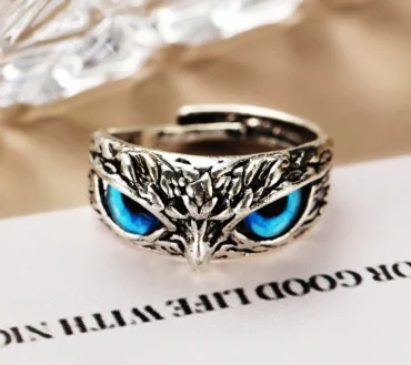 Fashion Charm Vintage Owl Ring for Men Women Cute Animals Owl Youth Gothic Rings Jewelry Accessories Gifts