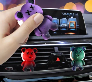 Cartoon Bear Car Air Outlet Perfume Clips Air Conditioning Air Outlet Aromatherapy Clip Accessories Outlets Air-Freshener