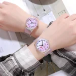 Fashion Kids Quartz Sport Watch Jelly Color Girls Children Clocks Women Wristwatch Cartoon Transparent Simple Kids Watch 손목시계