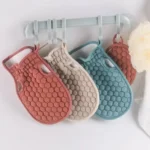Bath Body Shower Gloves Skin Exfoliating Massage Mitt Lattice Particles Washcloth Body Scrubber Glove Bath for Showering