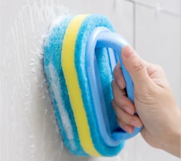 Cleaning Brush with Handle Kitchen Sponge Wipe Thickening Bathroom Tile Cleaning Sponge Household Stain Removal Clean Tools