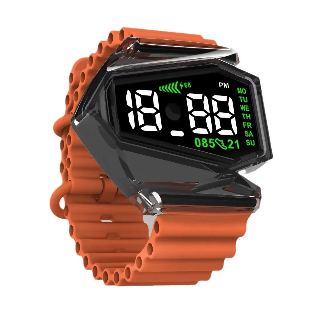 New Touch LED Digital Electronic Airplane Watch Luminous Sports Wristwatch For Men Student Kids Boys Gift Relojes Para Hombre