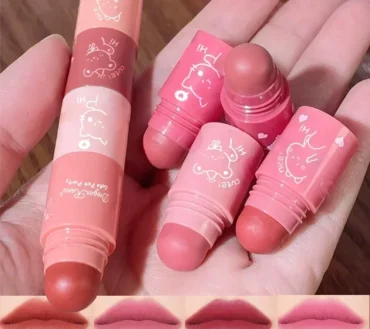 4 in 1 Cute Matte Lipstick Crayon Kit Combo Purple Lip Tint Velvet Sexy Moisturizing Lipstick Pen Waterproof Lasting Lip Makeup