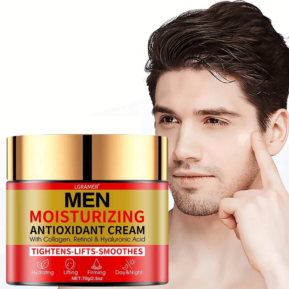 Men's Collagen Moisturizing Cream for Anti-Aging, Lightening Spots and Wrinkles, Whitening Cream to Make Your Skin Youthful