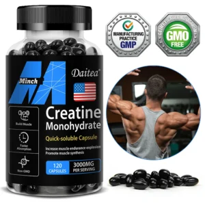 Creatine Monohydrate - Build Muscle, Improve Athletic Performance, Improve Energy Endurance and Promote Recovery - 120 Capsules