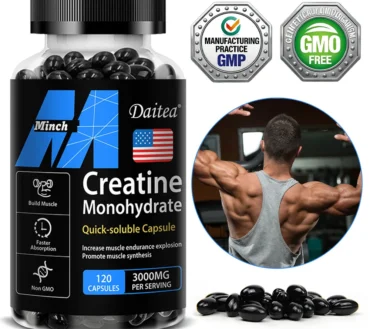 Creatine Monohydrate - Build Muscle, Improve Athletic Performance, Improve Energy Endurance and Promote Recovery - 120 Capsules