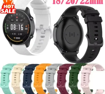 18 20 22mm Silicone Strap for Huami Amazfit GTR GTS Samsung Galaxy Watch Active for Garmin Vivomove/Vivoactive 4 3/Forerunner245