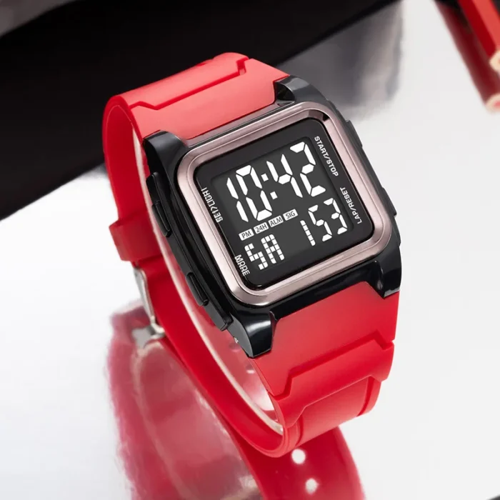 Men's Digital Watch Waterproof Sports Watch Luminous Multifunction LED Wristwatch for Outdoor Running Student Fitness Male Clock