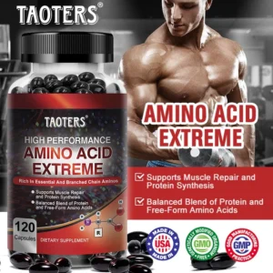 Taoters High Performance Amino Acid Supplement - Helps Repair Muscles, Build Muscle Mass, Energy Support and Protein Synthesis