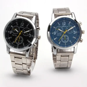 Men's Watch Fashion Casual Quartz Watches Steel Band Wrist Watches Silver Elegant Man Atmosphere Mens Watch Reloj Hombre