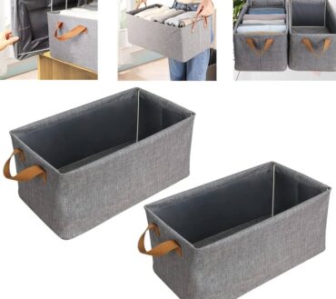 47x29x20cm Foldable grey clothes storage bag / laundry bin